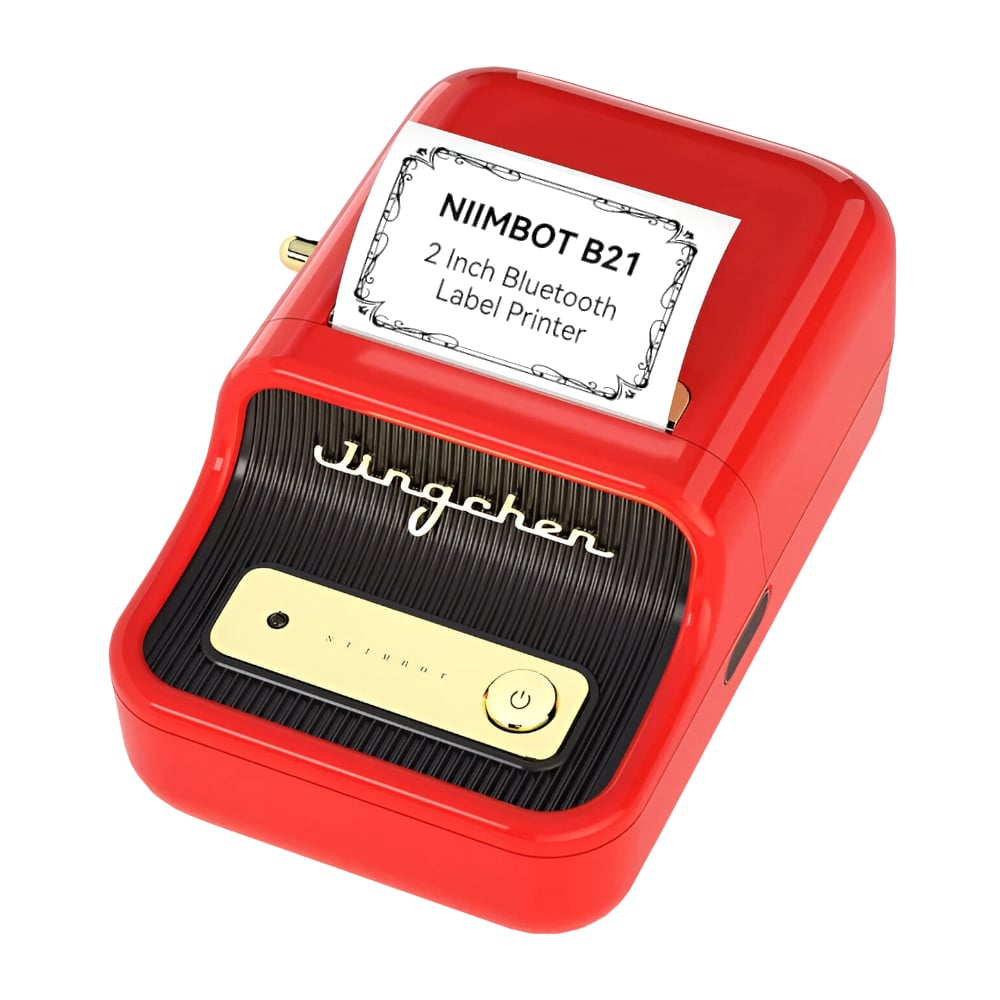 Niimbot B21 Portable Thermal Label Printer – Red